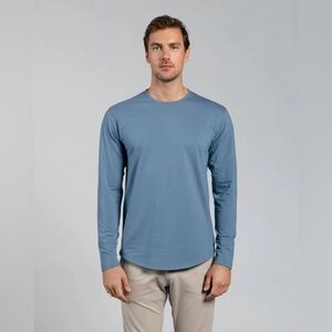 NWT BYLT Basics Men's Dusty Blue Long Sleeve Tee